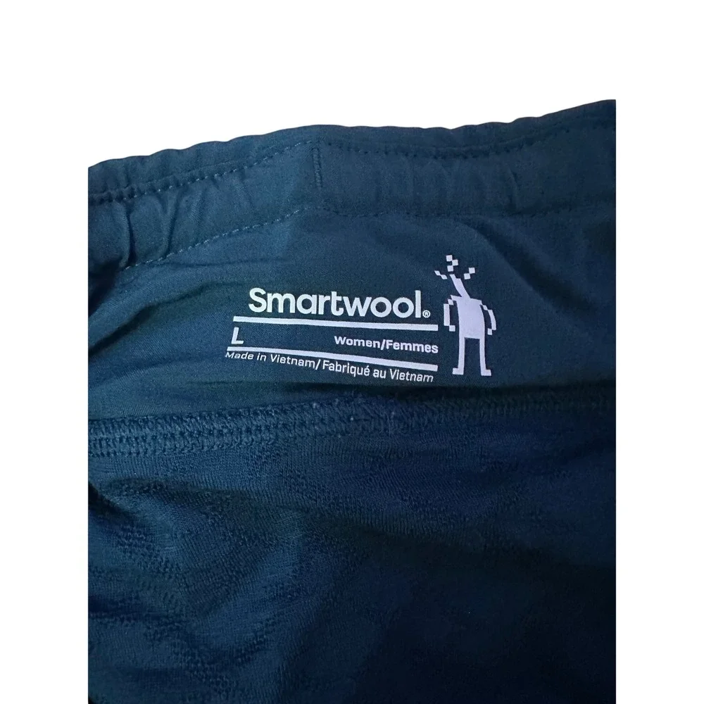 Smartwool Womens Merino Sport Lined Active Running Shorts Teal Blue Size Large